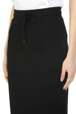 Logo-Embroidered Pencil Skirt