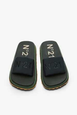 Logo-Embroidered Slides