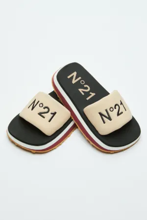 Logo-Embroidered Slides