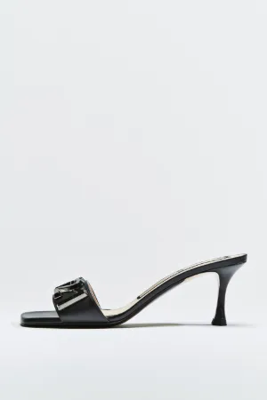 logo-lettering mules
