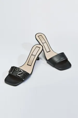 logo-lettering mules