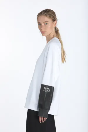 logo-panel long-sleeve sweatshirt