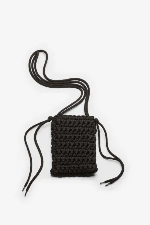 Logo Plaque Braided Rope Phone Holder