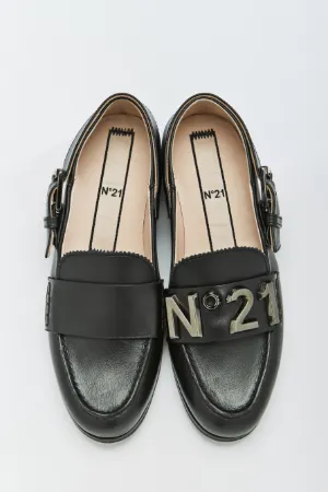 logo-plaque loafers
