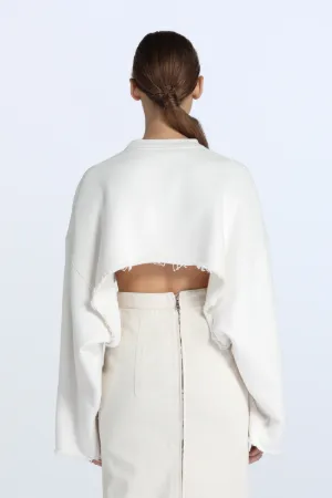 Logo-Print Cropped Sweatshirt