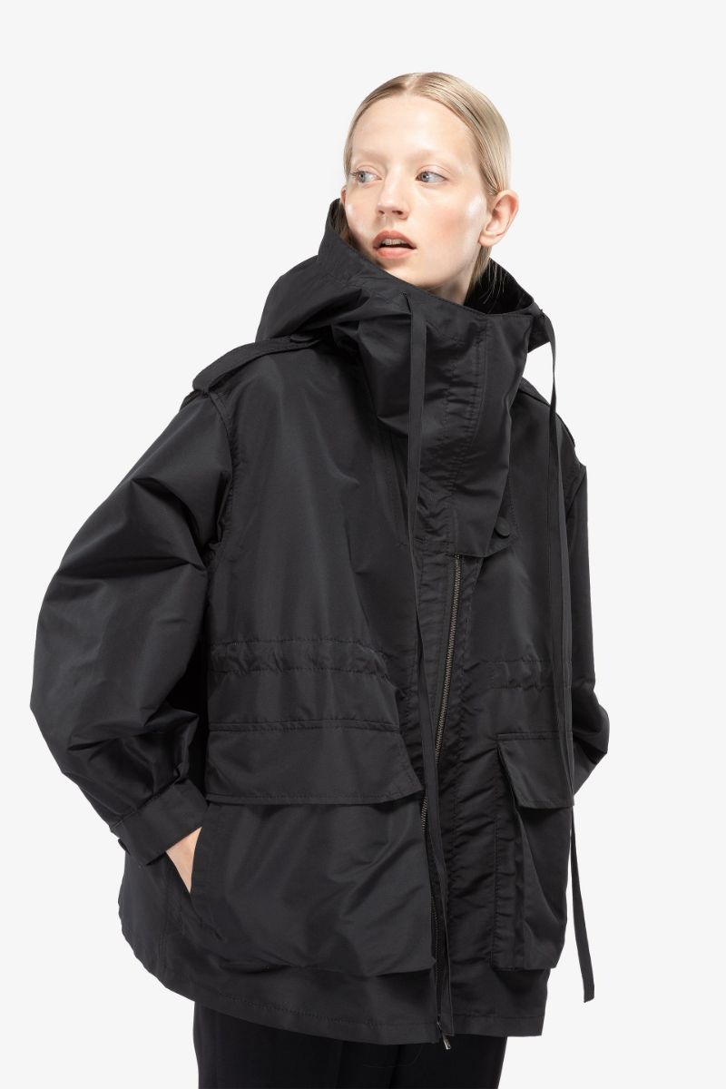 Logo-Print Hooded Windbreaker Jacket | N°21 | Official Online Store