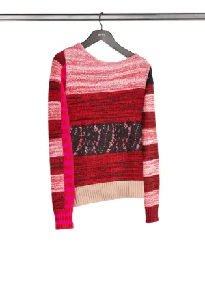Maglione con inserto in pizzo
