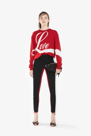 Maglione con intarsio Love