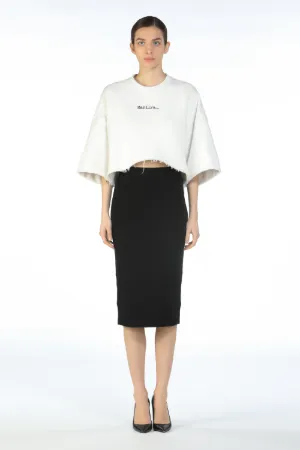 Marilyn-Print Cropped Sweatshirt