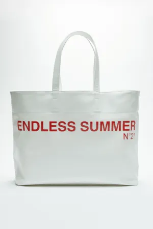 Maxi Slogan-Print Shopper