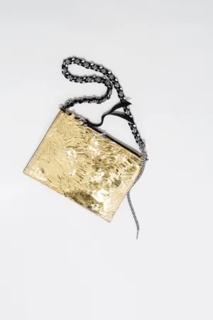 medium sequin pouch bag