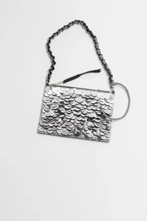 medium sequin pouch bag