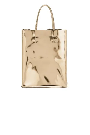 mirrored laminated small tote