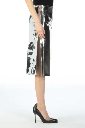 Mirrored PVC Pencil Skirt