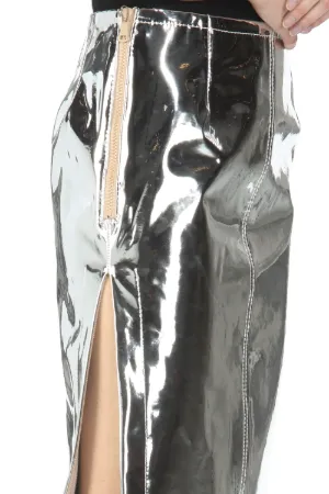 Mirrored PVC Pencil Skirt