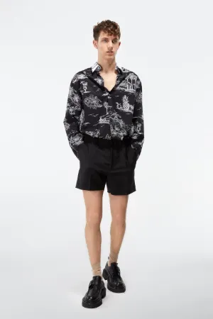 mohair-blend tailored shorts