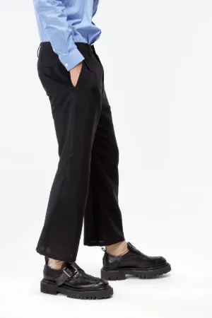 mohair-blend wide leg pants