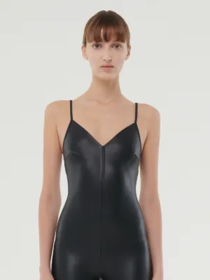 N21 x Wolford: Vegan leather jumpsuit | N°21 | Official Online Store