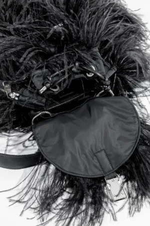 ostrich feather backpack