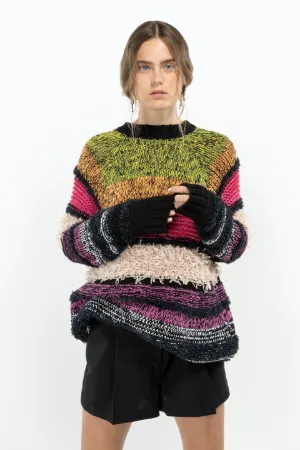 oversized chunky-knit sweater