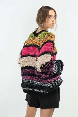 oversized chunky-knit sweater