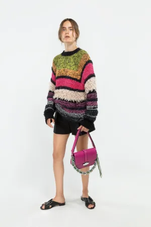 oversized chunky-knit sweater