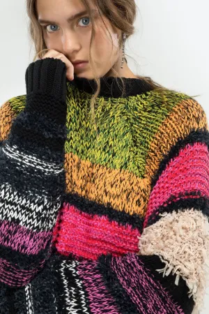 oversized chunky-knit sweater