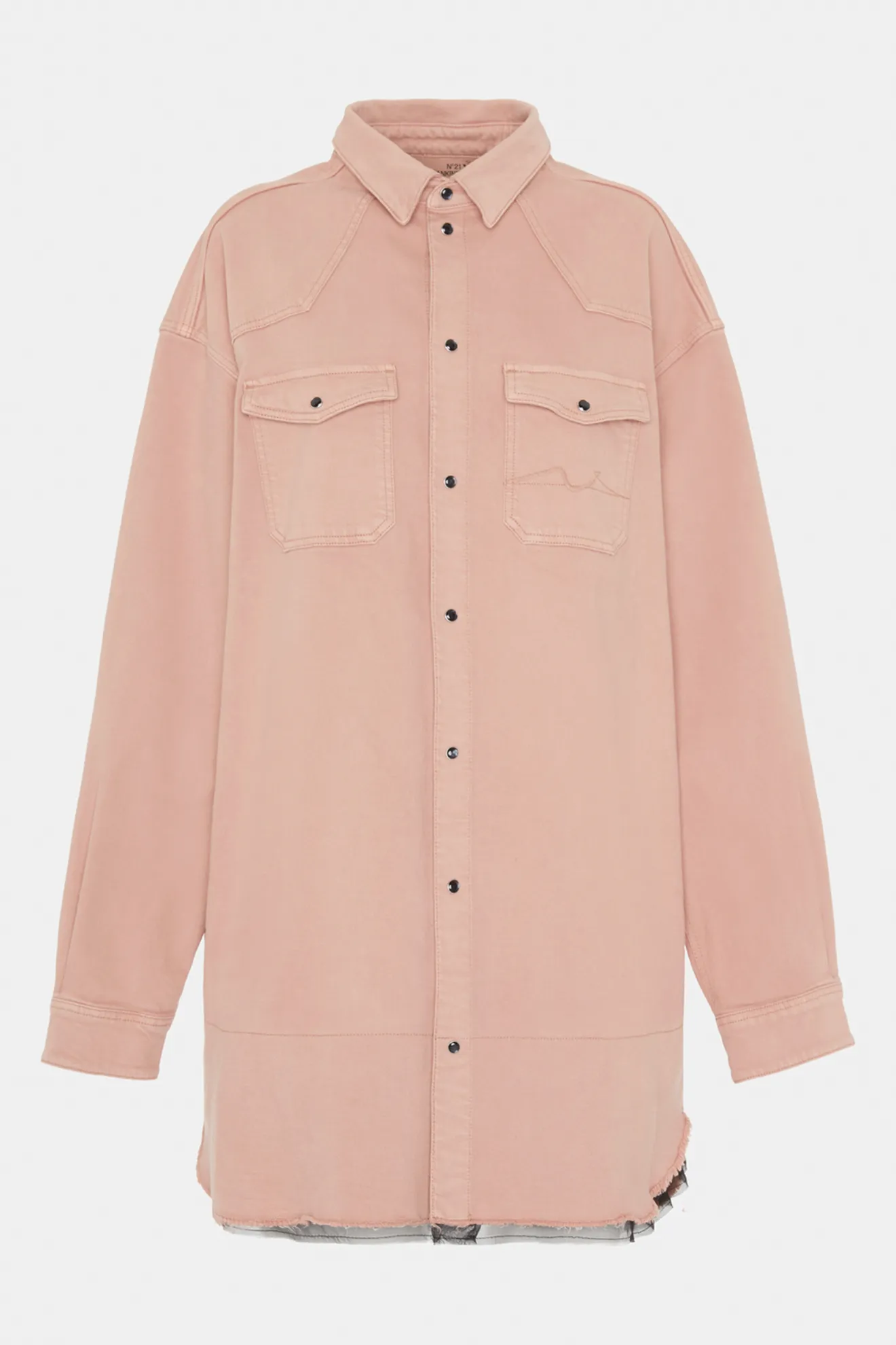Oversized Denim Shirt in pink | N°21 