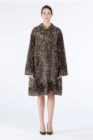 Oversized Leopard-Print Coat