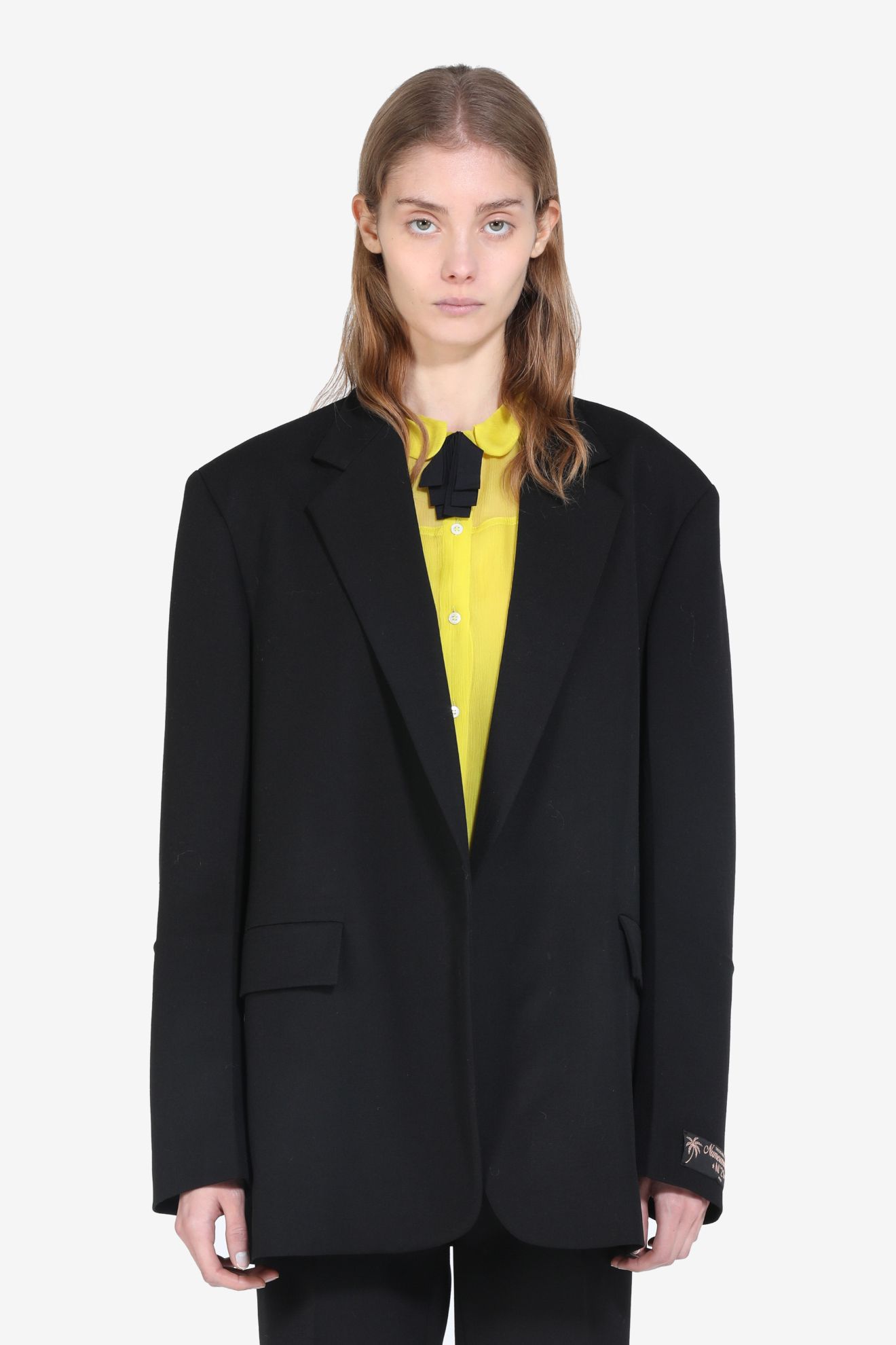 Oversized Single-Breasted Blazer in black | N°21 | Official Online Store