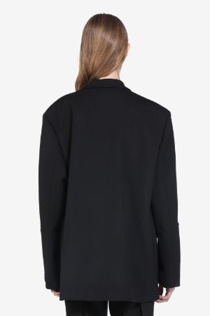 Oversized Single-Breasted Blazer in black | N°21 | Official Online Store