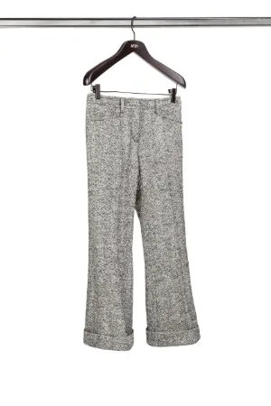 pantaloni crop in tweed