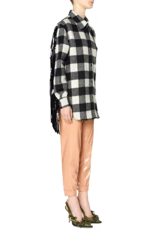 pantaloni in vinile a vita alta toni neutri | N°21 | Online Store Ufficiale