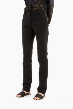 pantaloni slim in pizzo