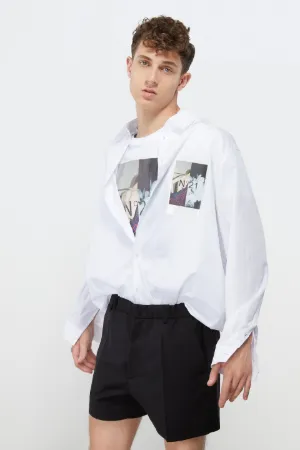 photo-print cotton-poplin shirt