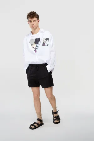 photo-print cotton-poplin shirt