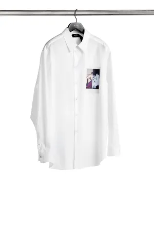 photo-print cotton-poplin shirt