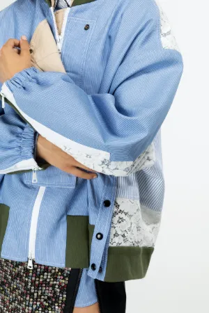 pinstripe bomber jacket