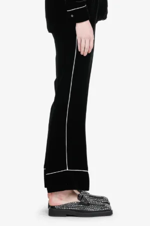 Piped Straight-Leg Trousers
