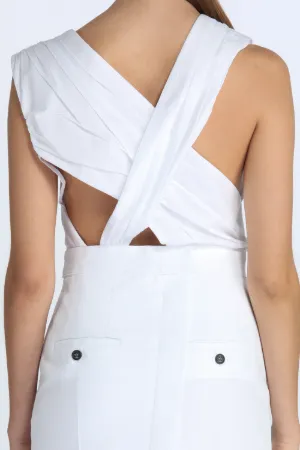 Pleated Asymmetric Dress