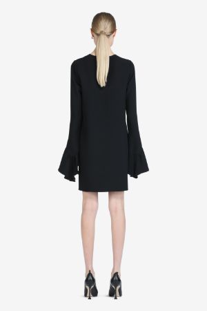 Pleated-Cuff Mini Dress