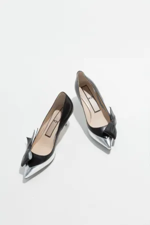 pointed kitten heel pumps