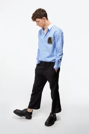 pvc pocket cotton-poplin shirt