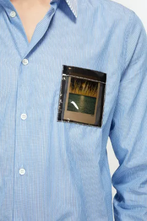 pvc pocket cotton-poplin shirt