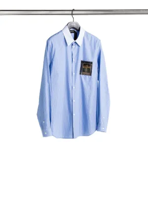 pvc pocket cotton-poplin shirt