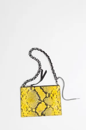 python-print medium pouch bag