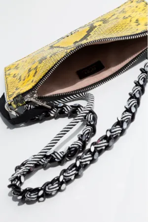 python-print medium pouch bag