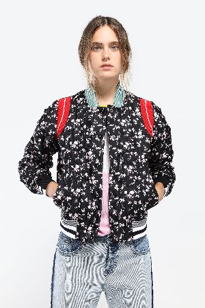 flower varsity jacket