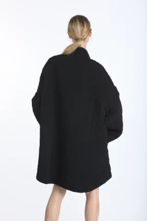 quilted mid-length coat