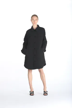 quilted mid-length coat
